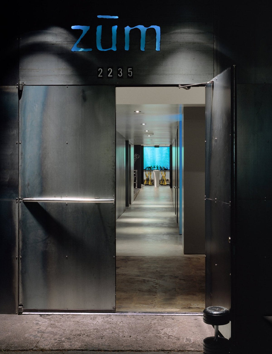 ZUM entry using dark architectural and specialty finishes