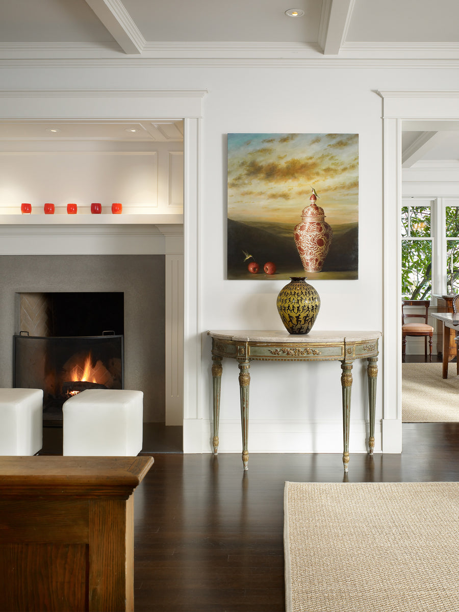 Painted architectural color sample used to select a room color
