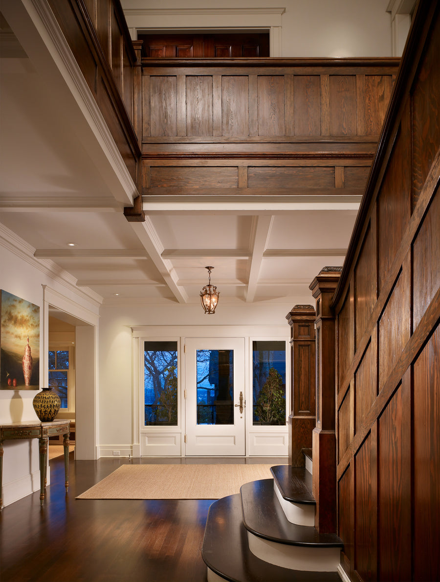 Entry hall finished with coordinated architectural paint